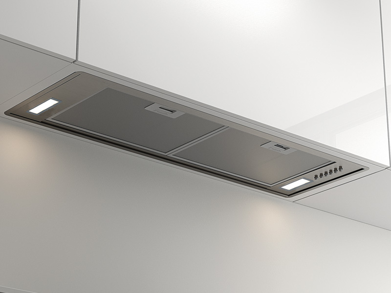 Hotte PANDO 010702 NEO/52 INOX V. 830 SEC, 830 m³/h, classe 2, Ø150/120, inox