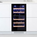 Cave à vin PANDO 010726, 25 bouteilles, 80 L, porte gauche, verre noir