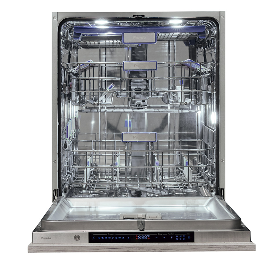 Lave-vaisselle PANDO 010794, 60 cm, 16 couverts, classe A, 42 dB(A), intégrable