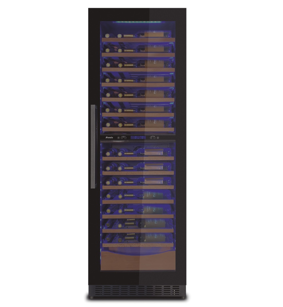 Cave à vin colonne PVZB 180-110CRR 178 cm, éclairage bleu, porte à droite - Caves à vin - PANDO