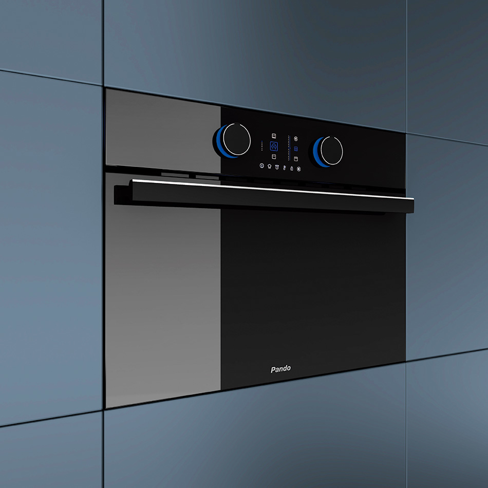 Four combiné PANDO PHC-943, 44 L, électrique, classe A+, noir, intégrable 45 cm