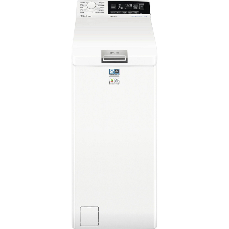 Lave-linge Top Electrolux EW7T3632PA, 6 kg, 1251 tr/min, vapeur SteamCare, départ différé 20 h