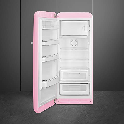 Réfrigérateur combiné Smeg FAB28LPK5 rose, pose libre, 270 L, classe D, ventilé, 35 dB, charnière à gauche