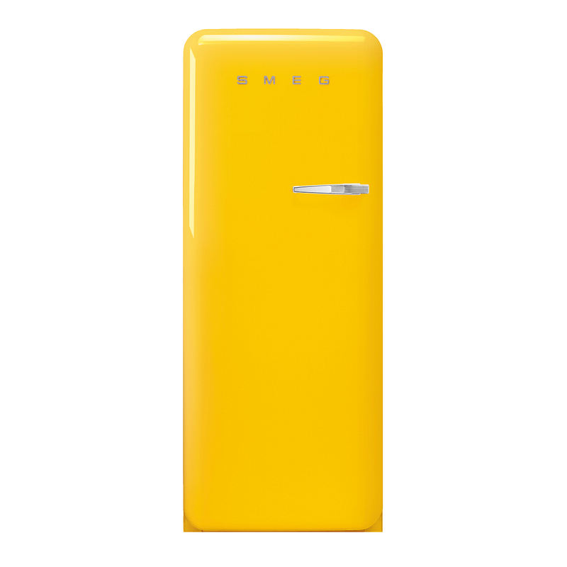 Frigo combiné Smeg FAB28LYW5 Jaune, pose libre, 270 L, classe D, ventilé, niveau sonore 35 dB