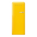 Frigo combiné Smeg FAB28LYW5 Jaune, pose libre, 270 L, classe D, ventilé, niveau sonore 35 dB