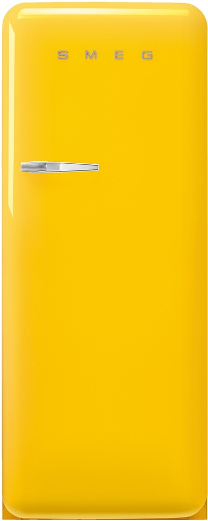 Réfrigérateur Smeg FAB28RYW6 Jaune, pose libre, 270 L, No Frost, classe C, 35 dB