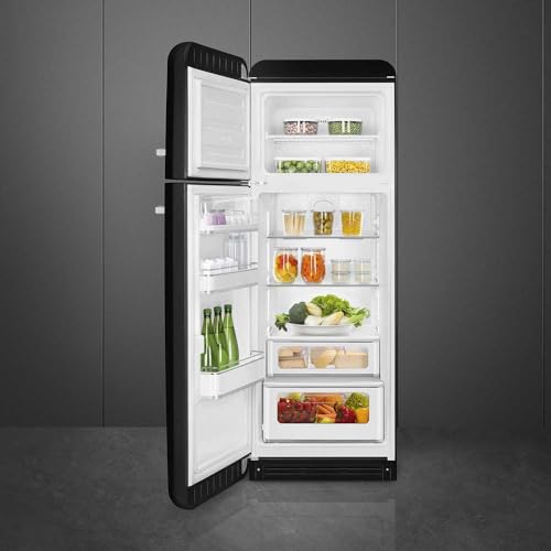 Réfrigérateur-congélateur Smeg FAB30LBL5 pose libre, 294 L, noir, classe D