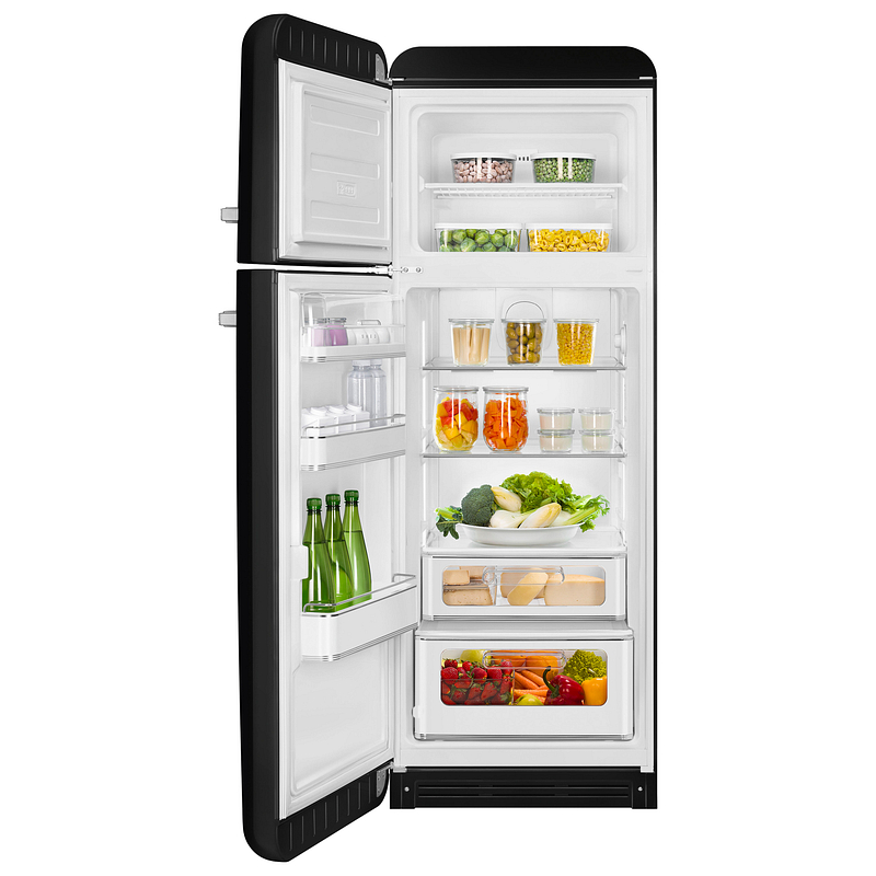Réfrigérateur-congélateur Smeg FAB30LBL6, 294 L, noir, No Frost réfrigérateur, classe C, pose libre