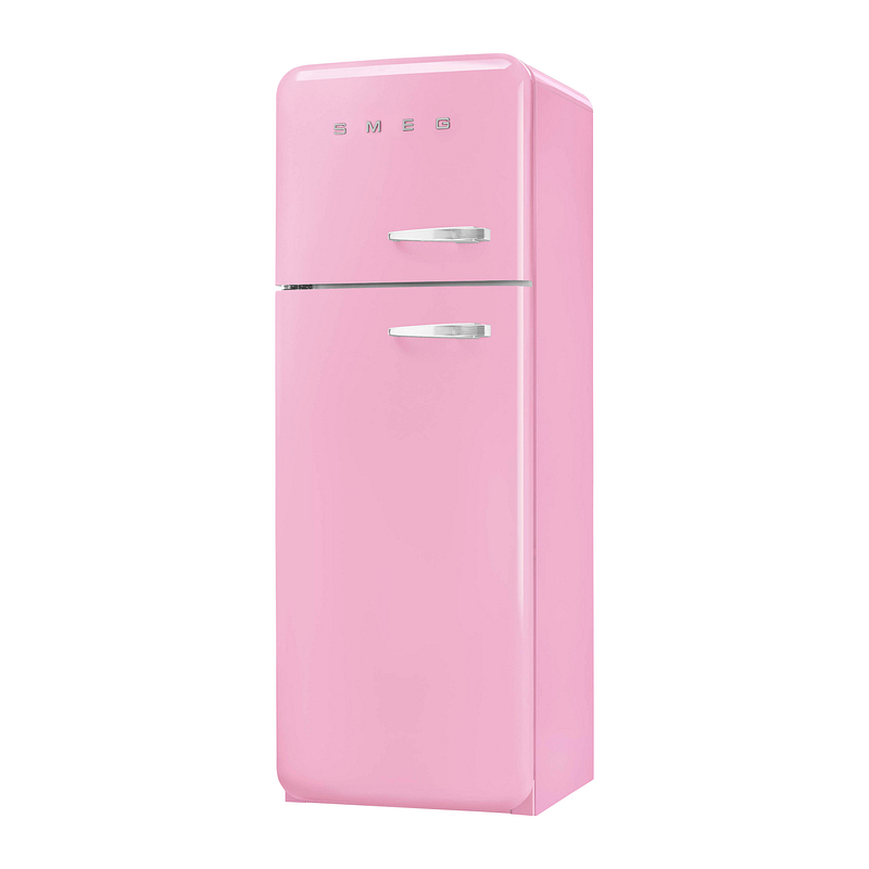 Réfrigérateur combiné Smeg FAB30LPK6, rose, pose libre, 294 L, No Frost au réfrigérateur, classe C