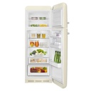 Réfrigérateur-congélateur Smeg FAB30RCR6, 294 L en pose libre, No Frost réfrigérateur, classe C, 34 dB, Crème