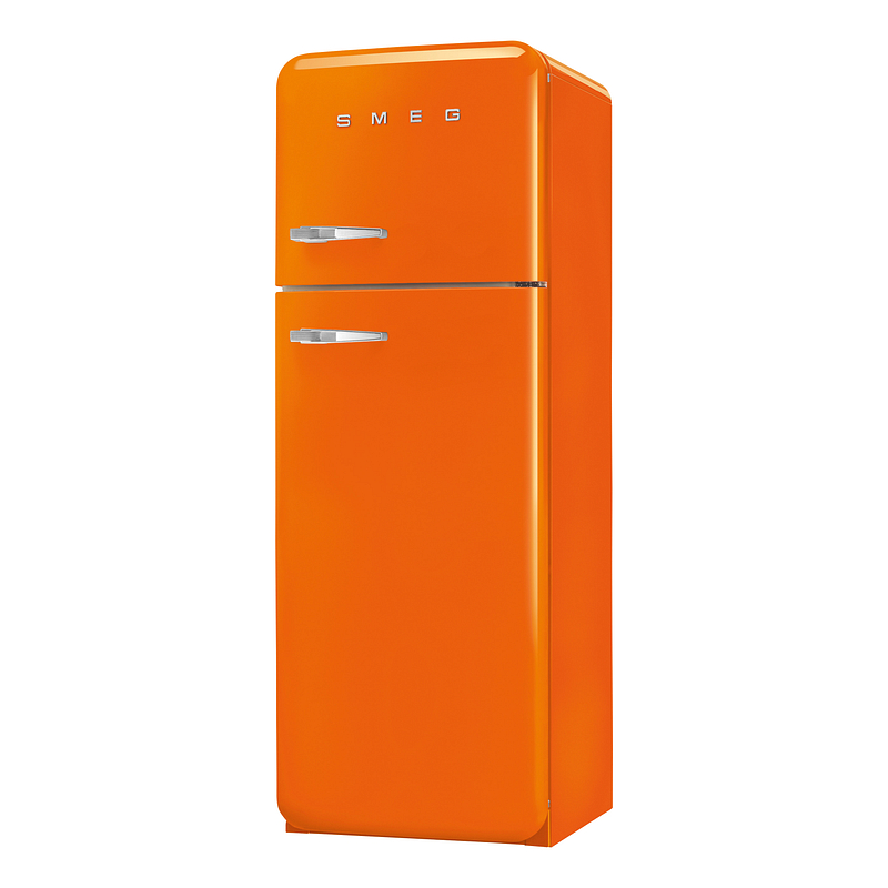 Réfrigérateur combiné Smeg FAB30ROR6 orange, pose libre, 294 L, No Frost réfrigérateur, classe C