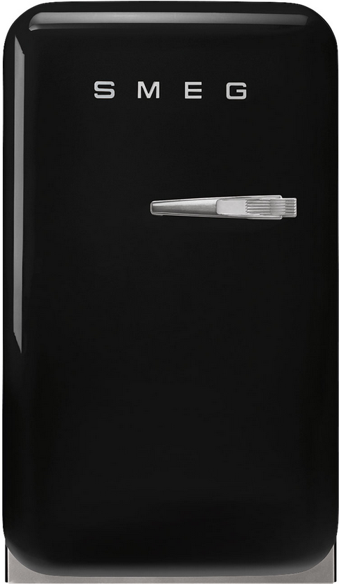 Réfrigérateur Bar Smeg FAB5LBL5, pose libre 34 L, noir, classe D, dégivrage automatique, 40 dB