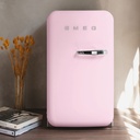 Mini-bar Smeg FAB5RPK6 rose, pose libre, 34 L, classe C, 36 dB, éclairage LED, thermostat réglable