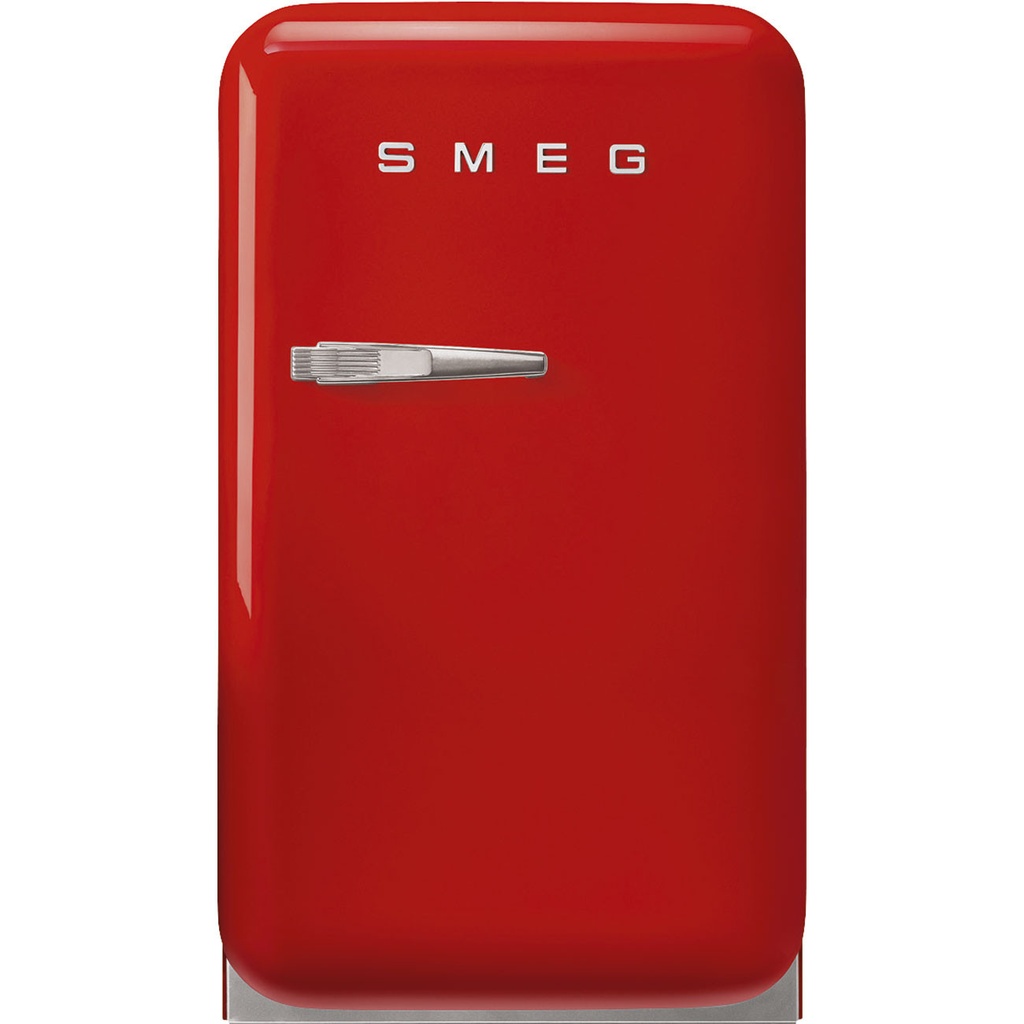Réfrigérateur Smeg FAB5RRD5, 34 L, pose libre, rouge, dégivrage automatique, éclairage LED, niveau sonore 40 dB
