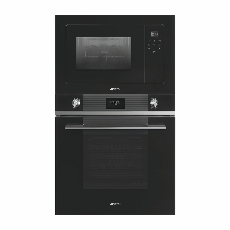 Micro-ondes gril intégrable Smeg FMI120B3, 20 L, 800 W, gril à quartz 1000 W, commandes tactiles, noir