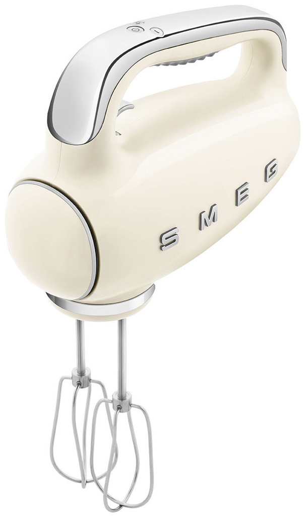 Batteur à main Smeg HMF01CREU, 9 vitesses, fonction Turbo, écran LED avec minuteur, design années 50