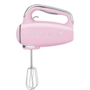 Batteur à main SMEG HMF01PKEU 250 W, 9 vitesses, rose, fouet et crochet pétrisseur