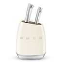 Coffret et bloc couteaux SMEG KBSF02CR avec couteau de chef, Santoku, couteau à pain et couteau à viande