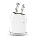 Bloc de couteaux SMEG KBSF02WH avec couteau de chef, couteau Santoku, couteau à pain et couteau à viande inclus