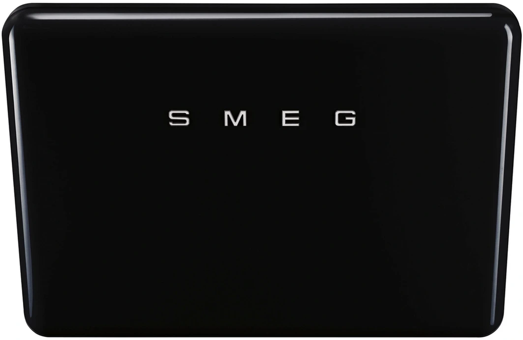 Hotte décorative Smeg KFAB75BL murale 750 mm noire, 649 m³/h, 3 vitesses, éclairage LED, classe A+