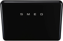 Hotte décorative Smeg KFAB75BL murale 750 mm noire, 649 m³/h, 3 vitesses, éclairage LED, classe A+
