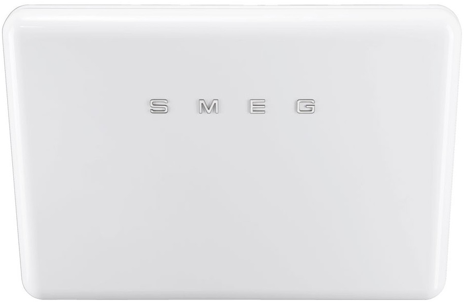 Hotte décorative Smeg KFAB75WH murale blanche 750 mm, 649 m³/h, 3 vitesses, éclairage LED