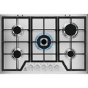 Plaque gaz Electrolux KGS7536SX, 75 cm, 5 foyers, inox, brûleur multi couronne, 3 grilles en fonte