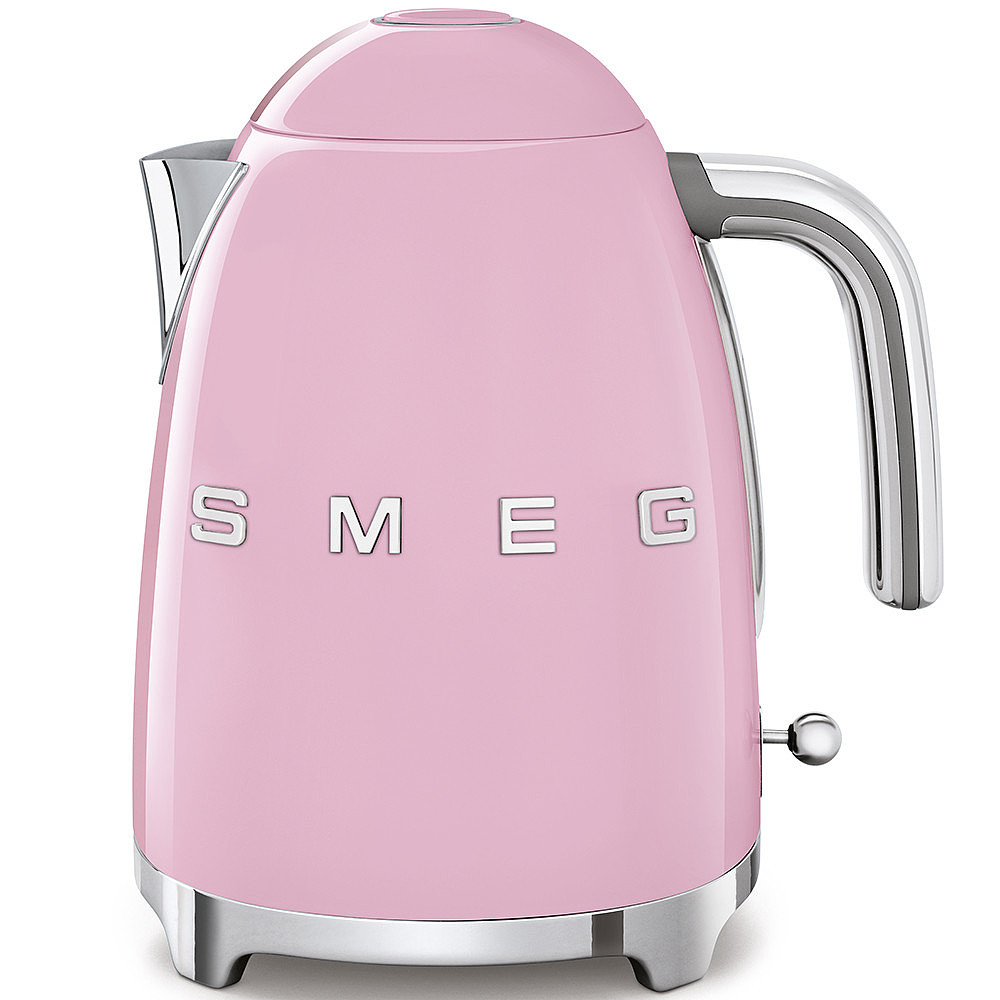Bouilloire Smeg KLF03PKEU, 1,7 L, 2400 W, rose, acier inoxydable, filtre anti-calcaire