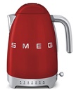 Bouilloire Smeg KLF04RDEU, 1,7 L, 2400 W, rouge, 7 températures réglables, maintien au chaud, acier inoxydable