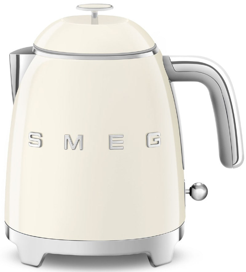 Bouilloire Smeg KLF05CREU, 0,8 L, 1400 W, crème, base 360°, indicateur de niveau d'eau