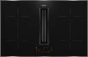 Table de cuisson induction avec hotte intégrée Miele KMDA7473FR-U, 4 zones dont 2 Flex, moteur Eco Silence