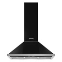 Hotte décorative Smeg KPF9BL, murale noire en acier inoxydable, 630 m³/h, 3 vitesses, éclairage LED
