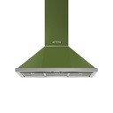 Hotte décorative Smeg KPF9OG, murale, verte, acier inoxydable, 630 m³/h, 3 vitesses, 2 LED