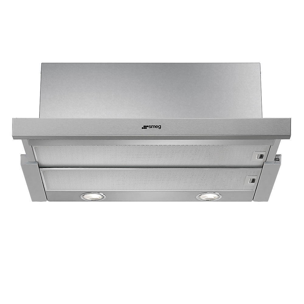 Hotte tiroir Smeg KSET600XE, 60 cm, 3 vitesses, extraction jusqu'à 581 m³/h, éclairage LED