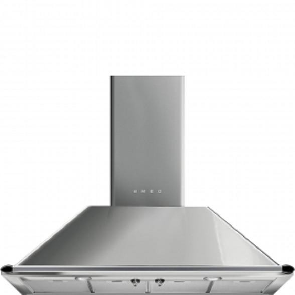 Hotte décorative Smeg KTR110XE murale 110 cm, inox, 554 m³/h, éclairage LED, 3 vitesses et vitesse intensive