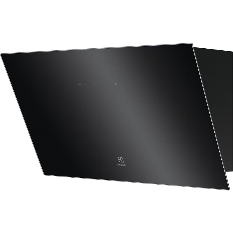 Hotte décorative Electrolux LFV336K, design verre, aspiration périmétrale, commandes sensitives, évacuation ou recyclage