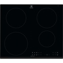 Plaque induction Electrolux LIT6043 noire, 4 zones, commandes tactiles, minuteur, Hob2Hood et sécurité enfant