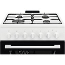 Cuisinière mixte Electrolux LKK620010W, 4 brûleurs gaz, four électrique multifonction 57 L, grill, porte froide