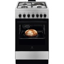 Cuisinière mixte Electrolux LKM520011X, 3 foyers gaz et 1 foyer électrique, four multifonction 57 L, grill