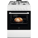 Cuisinière Electrolux LKM624022W mixte gaz/électrique, four multifonction 57 L, nettoyage par catalyse, 60 cm
