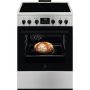 Cuisinière vitrocéramique Electrolux LKR664166X, 4 foyers, four 58 L SteamBake, nettoyage par catalyse, inox