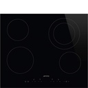 Plaque vitrocéramique Smeg SE364ETD, 4 zones, commandes tactiles, minuteur, sécurité enfant, 60 cm encastrable