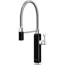 Robinetterie d'évier avec douchette SMEG MDF50BL, mitigeur semi-professionnel, laiton chromé, bec à ressort