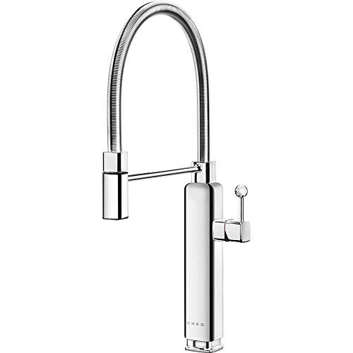 Robinetterie d'évier SMEG MDF50SS, mitigeur semi-professionnel mono commande, douchette mobile, laiton chromé