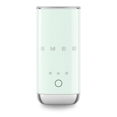 Mousseur à lait Smeg MFF02PGEU, 500 W, vert pastel, 3 fonctions, bol en vitrocéramique, coupure automatique