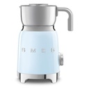 Mousseur et réchauffeur de lait Smeg MFF11PBEU, Bleu, 500 W, cuve amovible en acier inoxydable, 8 fonctions
