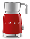 Mousseur et chocolatière Smeg MFF11RDEU, rouge, 500 W, induction, carafe inox amovible, style années 50