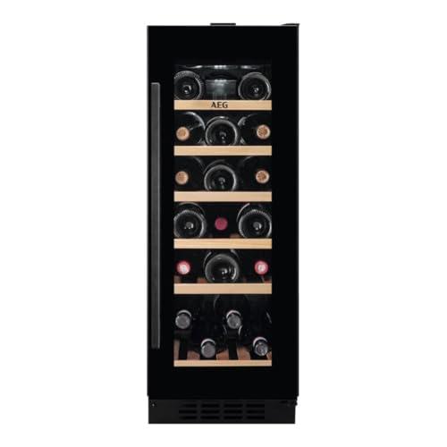 [AWUS020B5B] Cave à vin AEG AWUS020B5B encastrable, 20 bouteilles, 58 L, 1 zone de température, porte en verre anti UV