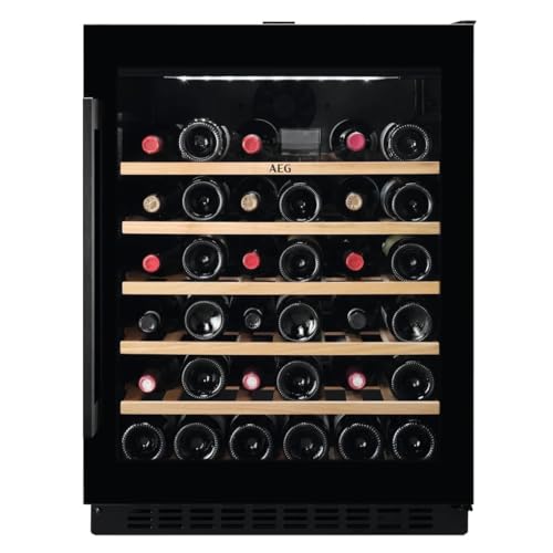 [AWUS052B5B] Cave à vin AEG AWUS052B5B encastrable, 52 bouteilles, 145 L, 1 zone de température, 6 clayettes en bois