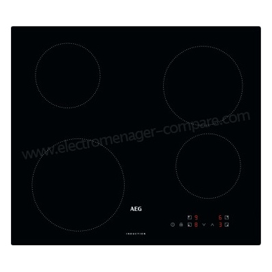 [IBB64200CB] Plaque induction AEG IBB64200CB, 4 zones de cuisson, 6900 W, commandes sensitives, détecteur de casseroles